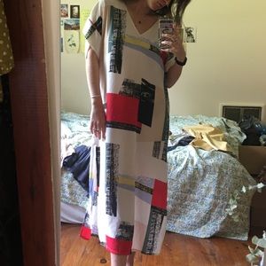 Aritzia Babaton patterned dress